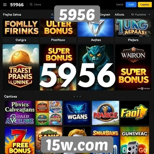 Exploração das categorias de jogos disponíveis no site 5956